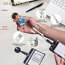 مشبك بطاقة هوية طبية مسطح 2D قطعة واحدة جميلة مع بكرة شارة قابلة للسحب وسلسلة قابلة للفصل - حامل بطاقة هوية ممرضة متين مع شخصية طبيب/ممرضة مبتسمة، حلقة سماعة طبية وعرض تأمين صحي - متوافق مع ملابس المستشفى والملابس الرسمية - مناسب للطلاب الطبيين والممرضات الممارسات - تصميم مسطح 2D مع آلية قابلة للسحب ومشبك بطاقة آمن - إكسسوار عصري وعملي