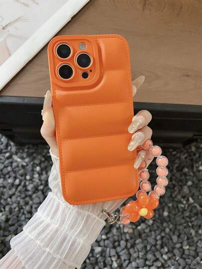 1pc Cute Bread Design Mobile Phone Case With Phone Lanyard, Latest Hot-Selling 2025 Cell Phone Case