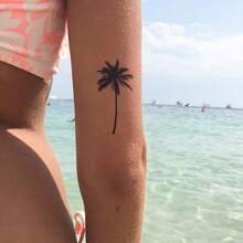 Tattoo Tech 2 Sheets Small Semi Permanent Tattoo Lasts 715 Days Temporary Tattoos Waterproof And NonReflective For Summer Beach For Arms Shoulders Unique Design - 榆樹 - 查看 6