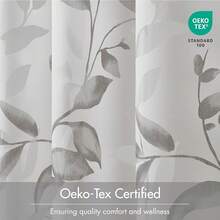 EstiloTendenciaMadison Park - Cortinas Transparentes Para Dormitorio, Modernas Y ContemporáNeas, De Lino Natural, 84 Pulgadas De Largo Para Sala De Estar, Cortina Transparente Moderna Con Ojales Cecily Botanical, 50 Pulgadas De Ancho X 84 Pulgadas De Largo, Paquete De 1 PanelCalidad PremiumVersióN Mejorada - Hojas Gris - Ver 6