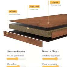 Gabinete de archivos de madera de 3 cajones Gabinete de archivos móvil con cerradura para la oficina en el hogar - Marrón - Ver 3