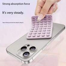 1-4 piezas Agarre adhesivo de silicona para teléfono, soporte adhesivo de silicona antideslizante para teléfono, soporte adhesivo para teléfono, accesorios de manos libres para teléfono para selfies y videos, accesorio de teléfono multifuncional, se ajusta a todos los modelos