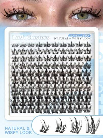 10-16mm CC Curl Lightweight & Fluttery Natural-Looking Eyelash Clusters, Cartoon Style, 100pcs Single Lash Clusters, Multi-Purpose DIY Eyelash Extension, Easy For Beginners, Great Gift For Women & Girls