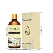 100ml/30ml/10ml 瓶装高级香草精油，100% 纯天然，适用于扩香器、加湿器，自然风格 | 滋养油，节日礼物