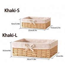 1pc/3pcs Woven Desktop Storage Basket, Suitable For Snacks, Cosmetics, Toys And Other Household Fabric Multi-Functional Storage Box, Applicable To Coffee Table Or Key Basket, Home Decor Storage, Wardrobe Clothing Organization Basket, Holiday Decoration Gift Storage, Ideal Gift Basket