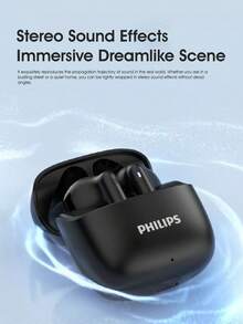 PHILIPS 飞利浦无线蓝牙6.0耳机，半入耳式，高音质，游戏降噪，通用兼容iPhone和安卓系统，型号TAT1020 - 黑色 - 查看 5