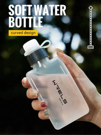  1 Peça Garrafa de Água Esportiva WRELS de 190/350ml com Boca Macia, Design Vazamento à Prova d'Água com Formato Curvo Antiderrapante, Hidratação Portátil para Caminhadas ao Ar Livre