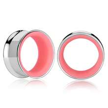 2PCS Hot 8-19MM Two-Color Stainless Steel Horn Fit Body Ear Tunnels Piercing Body Jewelry Stretcher Studs Unisex New Hypoallergenic Jewelry Women Gift