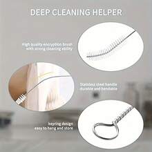 1/8 Kit Cleaning Brush, Pipe Cleaning - Brush Cup - Brush Thin Pipes, Pipe Unclogging, Kitchen Cleaning Brush Cleaning Supplies Cleaning Tools - Bộ cọ 8 cây (màu đen) - Xem 5