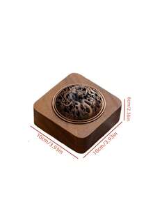 A Solid Color Walnut Incense Burner - Dragon And Phoenix Cover Walnut Zen Tea Ceremony Incense Burner Home Decoration Chinese Style Indoor Agarwood Spice Aromatherapy Hollow With Cover Incense Holder Bottom Gifts Birthday Graduation