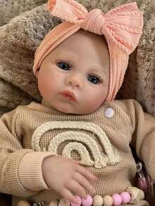 48cm Realistic Reborn Baby Doll - 18 Inch Full Body Silicone Vinyl Girl Doll Art Doll - Lifelike Newborn Handmade Doll Toy - Gift For Children 3+ Years Old (Pacifier Random) - Multicolor - View 3