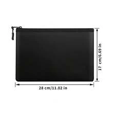 حقيبة وثائق مقاومة للحريق، حقيبة مقاومة للماء لحفظ الأموال، كيس حفظ آمن للنيران مع سحاب لملفات النقدية المنزل والمكتب