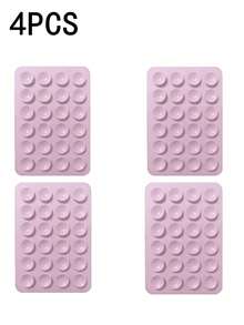 1pc Double-Sided Silicone Phone Suction Cup Accessory, Strong Suction Phone Holder, Free Sticky Mobile Phone Handle, Finger Grip, Suitable For Selfie And Video