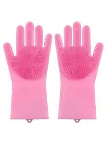 Pet Bathing Massage Gloves Silicone Soft Bristles Dog Grooming Brush For Cats And Small Animals - Multicolor - View 6