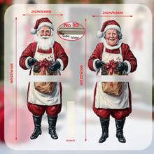 2 Peças Decorações de Natal para Exterior - Placa de Jardim de Natal, Papai Noel Engraçado e Decoração de Jardim da Vovó, Estatueta de Papai Noel, Decoração de Natal de Plástico para Gramado, Pátio, Montagem em Poste, Exibição Festiva no Jardim, Acessório de Decoração de Natal
