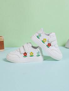 أحذية بناتية، حذاء رياضي للأطفال الرضع، أحذية كانفاس بطبعات زهرية جديدة، أحذية مشي ناعمة للأطفال الصغار، أحذية كاجوال للخارج