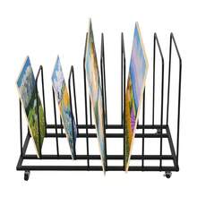 Rolling Art Painting Drying Rack With 9 Compartments And 4 Wheels For Efficient Artwork Drying In Studio Or Home - Black - View 8