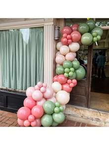 60 بالونة باللون الأخضر النعناعي والوردي، بالونات بيضاء كريمية للشاطئ، بالونات مزينة بالبريق الذهبي، مناسبة لحفلات عيد ميلاد البنات الأميرات، عرض واجهة المتجر، حفلات عيد ميلاد السيدات، حفلات استقبال المواليد، حفلات موضوع حديقة الربيع، ديكور حفلات الزفاف