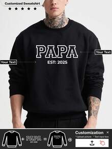 Customized Thick Hoodie, Print Your Photo, Great Gift For Anyone, Essential For Winter, Ideal Father's Day Present - Black - View 1