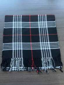 1 件男士围巾、格子围巾、秋季配饰、冬季围巾、女士围巾、经典情侣格子围巾男女通用围巾，适合秋冬季时尚双面韩国时尚温暖男友礼物，适合男女的理想生日礼物，高品质多功能配饰 - 彩色 - 查看 3