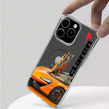 Custodia per telefono SuperCar M- per iPhone Plus 11 13 12 14 15 16 Pro Max, guscio trasparente con copertura senza fili magnetica Magsafe