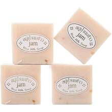 12 Jabón Hecho A Mano De Arroz Tailandés Para La Cara, El Baño Y Lavar Las Manos, Enriquecido Con Aceites Esenciales, Limpia Profundamente Y Suaviza La Piel Con Abundante Espuma, Jabón Blanqueador, Hidratante. Para Cuerpo, Cara y Manos. Limpieza Profunda, Exfolia, Quita Manchas, Acne. Jabón White Rice, Aclarador, Jabón Blanqueador Hecho A Mano De Leche De Arroz 65g Para Limpieza De Cuerpo/rostro, Vegano, Control De Aceite Y Humectación . Con Vitamina E. - por defecto - Ver 8