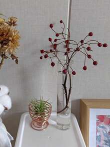 6 pièces/30 mm Bouteilles capsules à bouche droite en bois, petites bouteilles en verre avec bouchons en bois, bouteilles réglementaires transparentes, bouteilles décoratives artisanales, bouteilles de rangement pour cadeaux, mini bouteilles en verre, petites bouteilles.