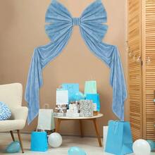 DGiant Bow Decorations 40 X 80 Inch Big Bows With Long Streamers Extra Large Tie Velvet Decoration For Backdrop Door Wall Wedding Birthday Baby Shower Christmas Coquette Party Blue10 - Màu xanh lam - Xem 6
