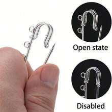 5pcs Iron 3-Hole 5-Hole Extra-Large Brooch Pins, Suitable For Brooch DIY School Office Accessories Shirts Jacket Jewelry Christmas Halloween Clothes Pin Funny Cute Teacher Gifts Costume Accessories Bag Charms