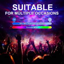 Astronaut Hugging Moon For Galaxy Night Light With 8 Modes, Remote Control & 360° Rotation - USB Powered LED Star Projector For Bedroom Decor, Game Room, Home Theater Ceiling - Perfect For Christmas & Halloween - Star - View 8