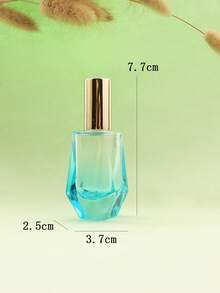 3 件/5 件/10 件/20 件可变渐变蓝色 10ml 可填充精油精华滚珠瓶，便携式样品香水/精华/药油不锈钢滚珠空瓶带金盖