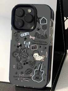1件雙色透明黑邊鏡頭框耐高溫烤漆創意吉他五角星防摔可愛全包覆TPU+PC高級材質手機殼，適用 13 14 15 Pro Max 16 16 Pro 16 Pro Max 16 Plus 16E 17 17 Pro 17 Air 17 Pro Max 18 Pro 18 Pro Max，適用Apple 11 12 Pro Max 矽膠 X 時尚 XR 黑邊 XS Max 全包覆 7 防摔 8 Plus 保護殼 13 Mini 大孔 12 Mini 中性 7 Plus 個性化 12 Pro 11 Pro Max 咖啡 14 Pro 藝術 14 Plus 卡通 15 Plus Ins風 14 Pro 可愛 13 Pro 情侶 13 Pro Max 時尚 14 Pro 軟殼 11 Pro 新款 15 Pro 小眾 - 彩色 - 查看 28