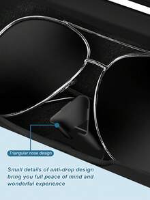 One-Touch Sunglasses Holder For Car Visor – Sunglasses Holder For Car Sun Visor, Dust-Proof & Drop-Resistant Storage Box With Spring Clip, Holds Glasses, ID, Receipts – Universal Fit For All Cars, Perfect Car Accessory For Men & Women