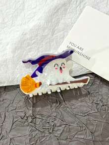 1pc Acrylic Halloween Themed Claw Hair Clip, Suitable For Decorating Hair On The Back Of The Head, Hair Accessory For Party And Street Wear Winter Hair Clutch Elegant Claw Clips