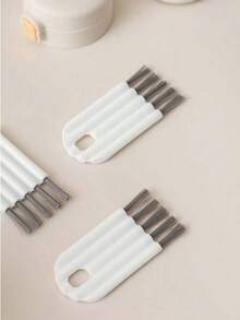 1pcs Multipurpose Computer Cleaning Kit: Soft Brush Keyboard Cleaner, Crevice Duster And Keycap Cleaner, Thermal Bottle Cap Cleaning Brush, Curved Handle Deep And Shallow Groove Keyboard Cleaner, Baby Bottle Brush, Desktop Cleaning Set, Multifunctional Brush Back To School