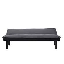 64.6" Futon Convertible Sofa Bed, Twin-Size Sleeper Sofa, With 5 Positions Adjusted Backrest, Velvet Upholstery, For Home, Office, Or Guest Room, Dark Gray - 深灰色 - 查看 8