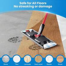 6 Pack Mop Pads O-Cedar H2prO Flat Mop System, Replace Microfiber Mop Pad Refill Easy Cleaning Mop Washable Reusable2687 - 白色 - 查看 7