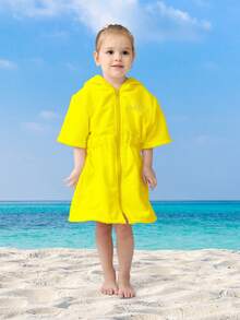 1pc Princess Crown Embroidered Microfiber Children Hooded Bath Towel, Absorbent Soft Warm For Swimming, Spa, Bathing, Girls Bathrobe, Cloak, Cape