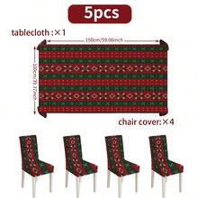 1 ou 4 ensembles de table et chaises avec motifs de Noël ou de flocons de neige, ensemble de table et chaises saisonniers de 45 x 60 cm, décoration de table de fête, décoration de la maison, décoration de Noël, fournitures de fête