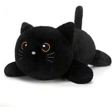 SQEQE Weighted Stuffed Animals Black Cat, Weighted Black Cat Plush, Plushies For Stress Relief, Soft Black Cat Pillow Toy For Kids Adults, & Valentines Gift 13.8 Inch, 1.7 Lbs - Mèo đen - Xem 1