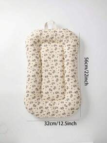 Infant Crib Mattress, Suitable For Baby Boys And Girls, 0-12 Months Newborns Essential, Comfortable Soft And Skin-Friendly (Beige Floral Pattern)