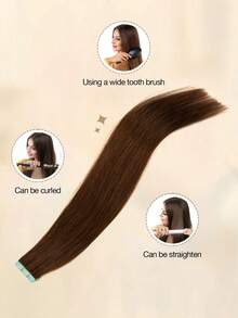 VADES 20 pezzi di extension per capelli con nastro adesivo, capelli umani, lisci e setosi, multicolore, colore 01 nero corvino, 1B nero naturale, 04 marrone, 02 marrone, 12 pollici, 14 pollici, 16 pollici, 18 pollici, 20 pollici, extension per capelli veri umani, Remy, lisci, extension per capelli con nastro adesivo invisibile, colpi di sole invisibili, adatte per saloni professionali, capelli sottili, extension per capelli da donna, costumi di Halloween da donna, look naturale di alta qualità per capelli, aggiunge volume e lunghezza.
