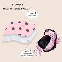DODO NICI Infant Car Seat Cover-Breathable & Cozy Canopy For Infant Carriers Machine Washable With Dotted Minky - Multicolor - View 5
