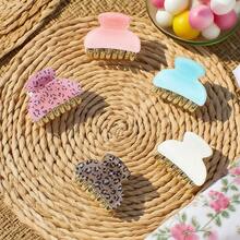 3/6 piezas Clip de leopardo de tamaño mediano aleatorio, clip de unicolor de moda y colorido, de lujo y temperamento, método de placa de clip, accesorio para el cabello tipo pinza para vestir, adecuado para uso diario de mujeres/niñas, hogar, escuela, playa, trabajo, fiesta, vacaciones, cumpleaños, Día de San Valentín, Día de la Madre, boda, festival de música, graduación, clip de pelo elegante, accesorio de invierno para el cabello