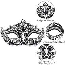 Paar Maskenball-Masken - Römische/Griechische Herrenmaske und Venezianische Metallmaske für Karneval und Halloween