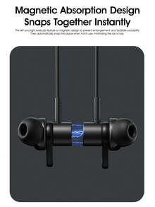 Auriculares deportivos intraaurales Philips con banda para el cuello y Bluetooth, para desplazamientos, cancelación de ruido, batería inalámbrica de larga duración, TAN1120 - Negro - Ver 6