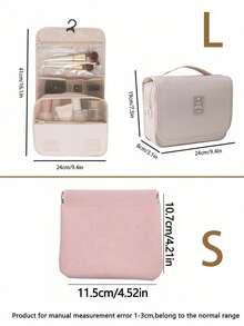 1pc Hanging Toiletry Bag, Portable Hanging Travel Organizer Bag, Large Capacity Multi-Pocket Makeup Bag For Men & Women, Business Travel Toiletry Bag, Father's Day Gift, Fits Full Size Toiletries, Cosmetic Bag, Makeup Bag