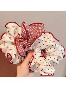 3pcs/Set Floral Scrunchies, Oversized Flower Hair Ties, Cute Hair Accessories, Back To School ,Scrunchy Hair Ties