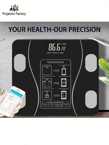 LIPETY Smart Body Fat Scale, Bathroom Scale With LED Display,Smart Phone Application, That Can Be Connected To A Mobile Digital Bathroom Scale To Display BMI, Body Fat, Muscle Mass, And Weight Scale,For Home, Bathroom, Dormitory Use Of Electronic Body Fat Scale - Black - View 13