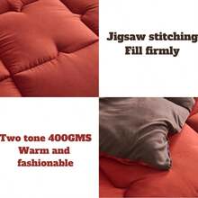 Comforters - Wine Red + Chocolate - View 2